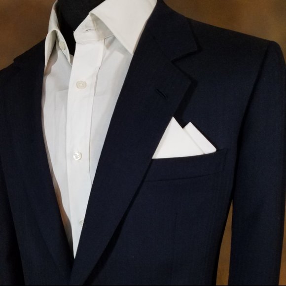 NEW - White Linen Blend Pre-Folded Pocket Square Handkerchief Insert - Picture 3 of 8